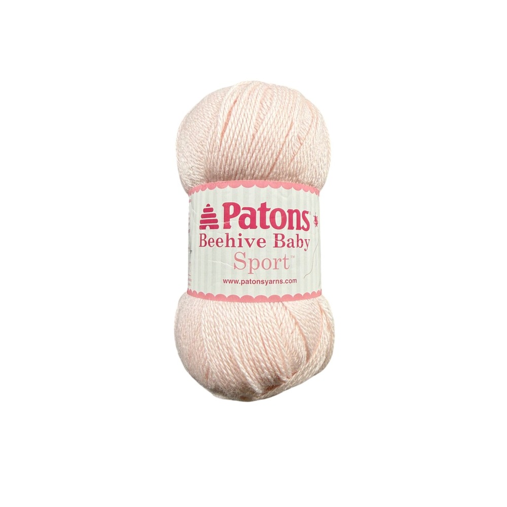 Patons Beehive Baby Sport Yarn 3.5oz Precious Pink New Light 3 Acrylic Nylon